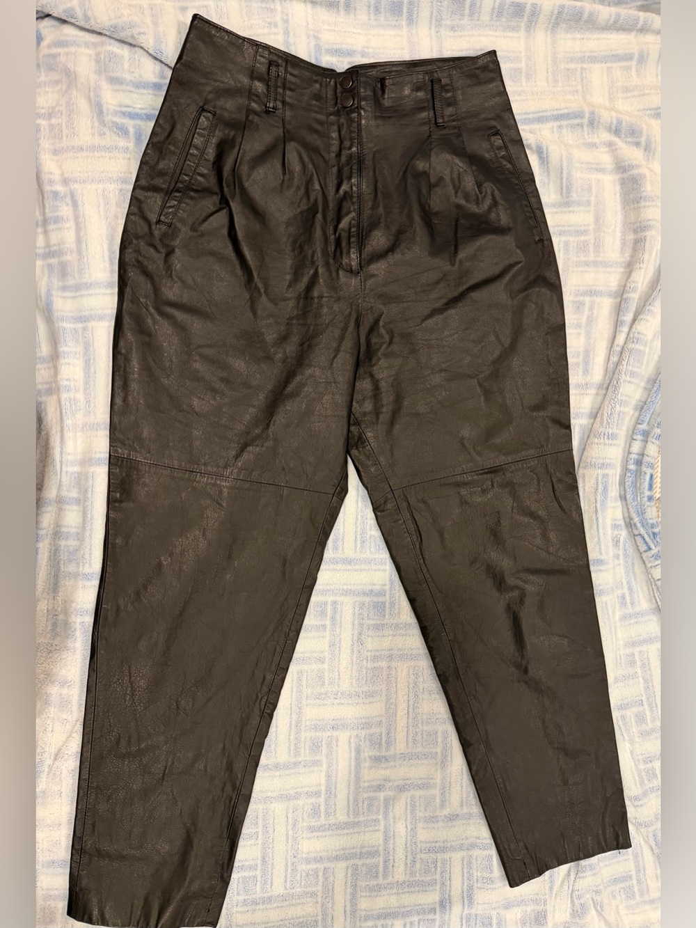 Vintage- Black Leather pants